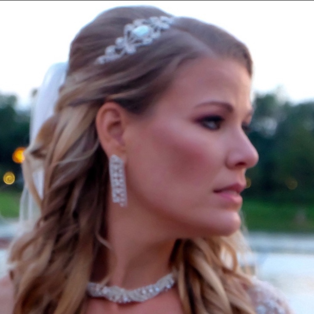 Sissy’s wedding hair piece gorgeous hair accessory head band Diamond like